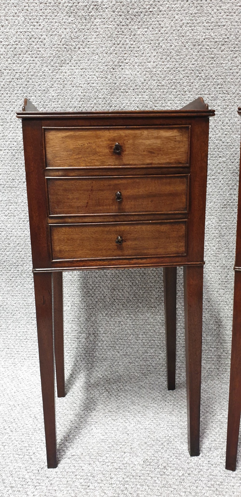 Good Pair Georgian Bedside Chests of Drawrrs View IV