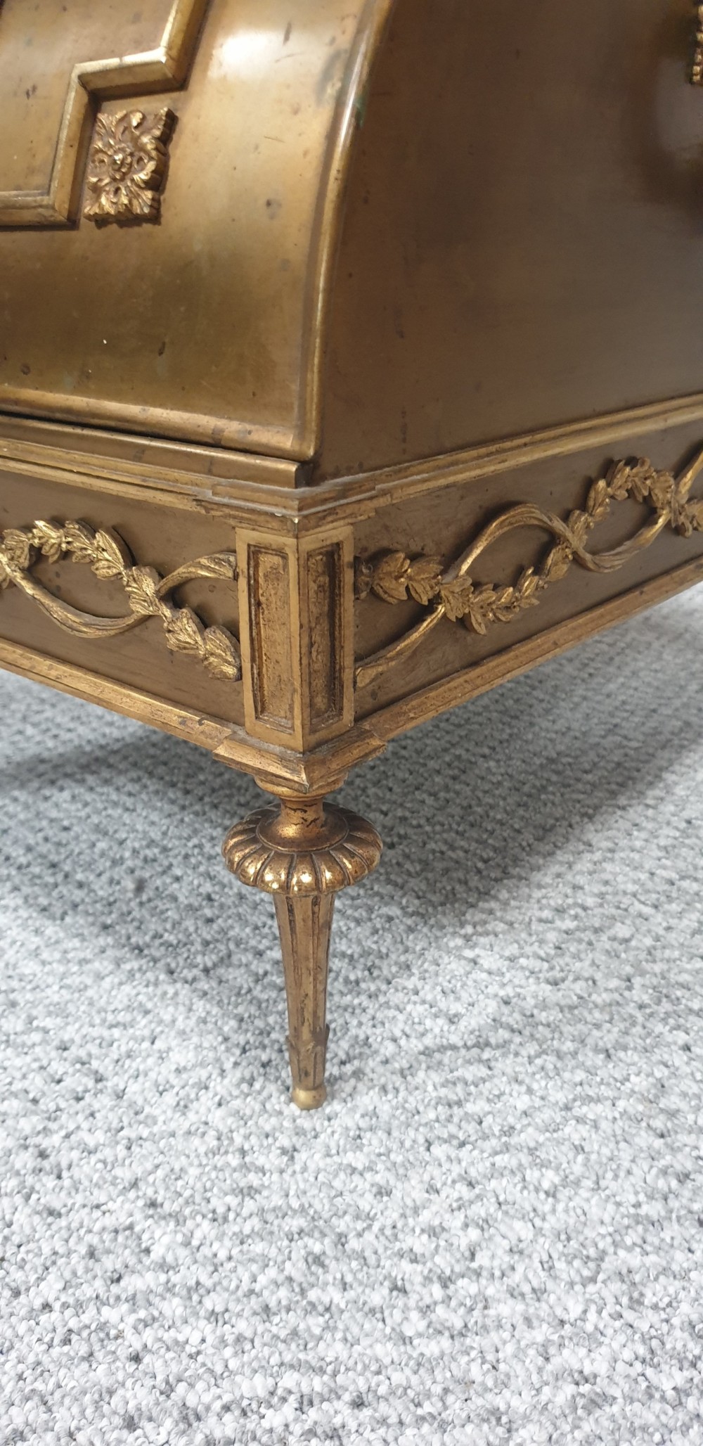 Wonderful French Brass Coal Log Bin View II