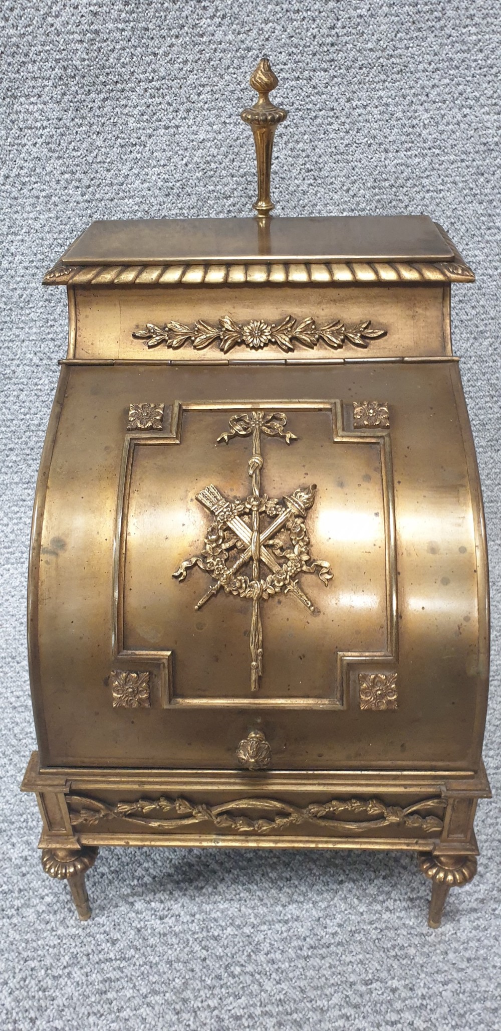 Wonderful French Brass Coal Log Bin View IV