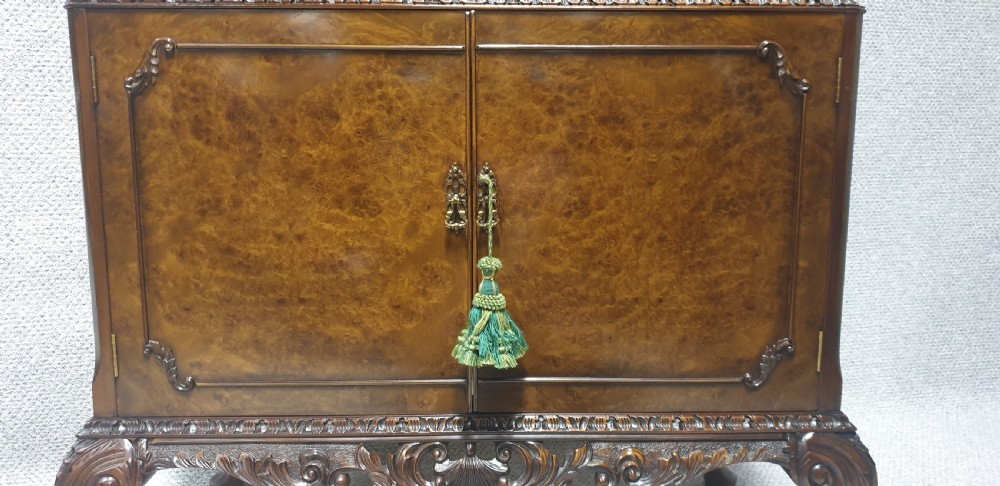 Burr Walnut Cocktail Cabinet  View V