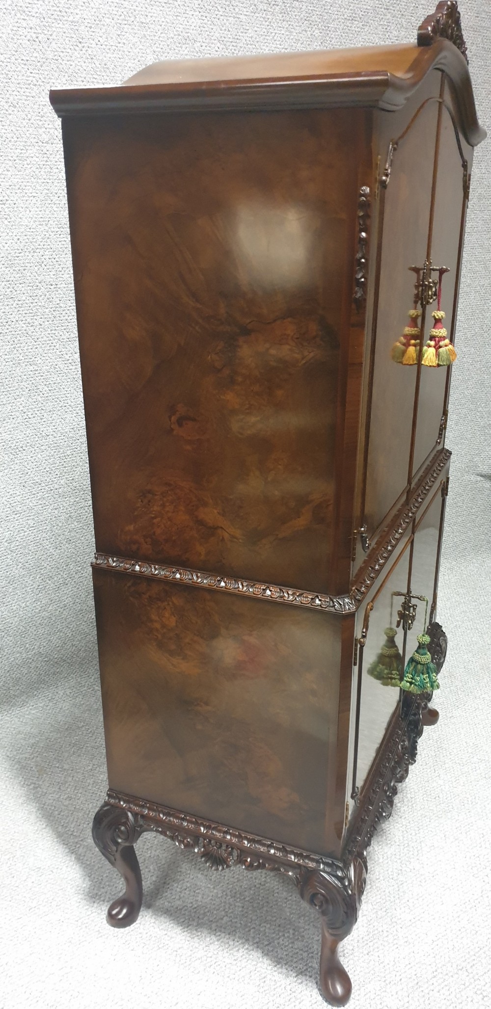 Burr Walnut Cocktail Cabinet  View X