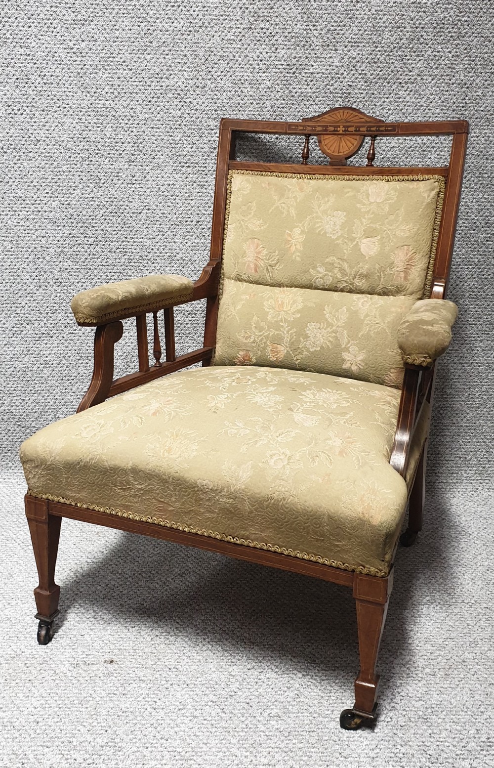 Edwardian Rosewood Inlaid Armchair