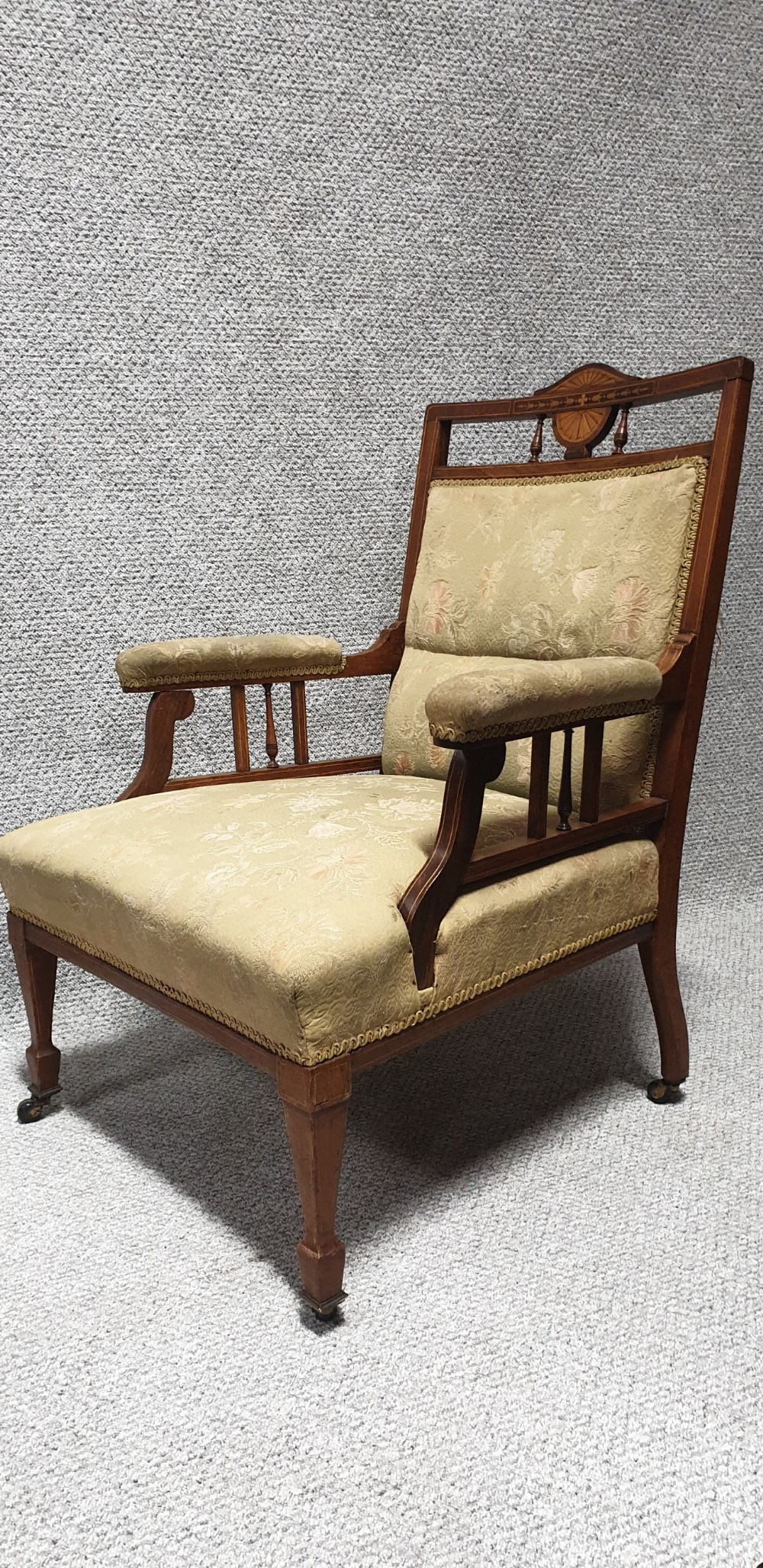 Edwardian Rosewood Inlaid Armchair View II