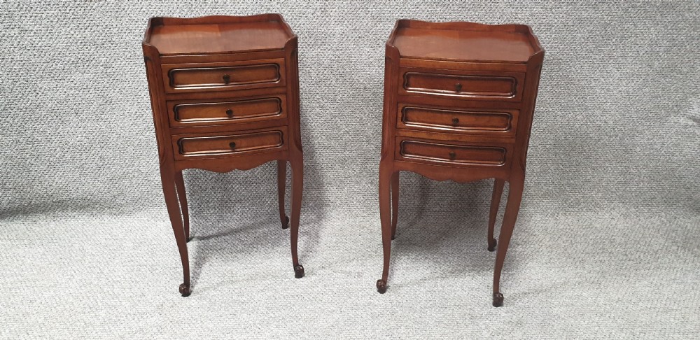 Pair French Bedside chest of Drawers View VII