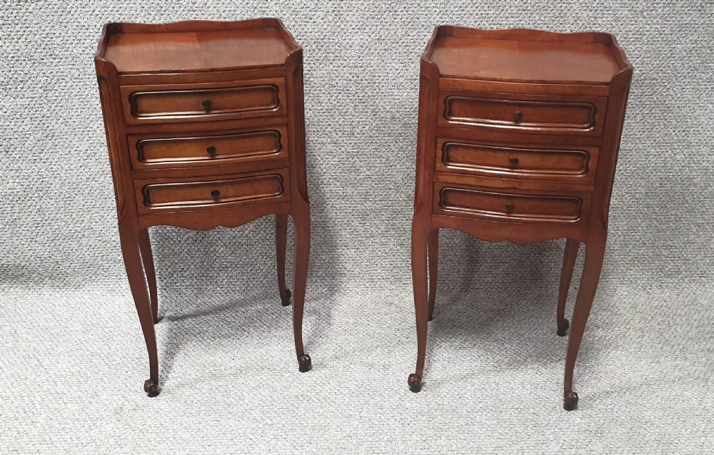 Pair French Bedside chest of Drawers View VIII