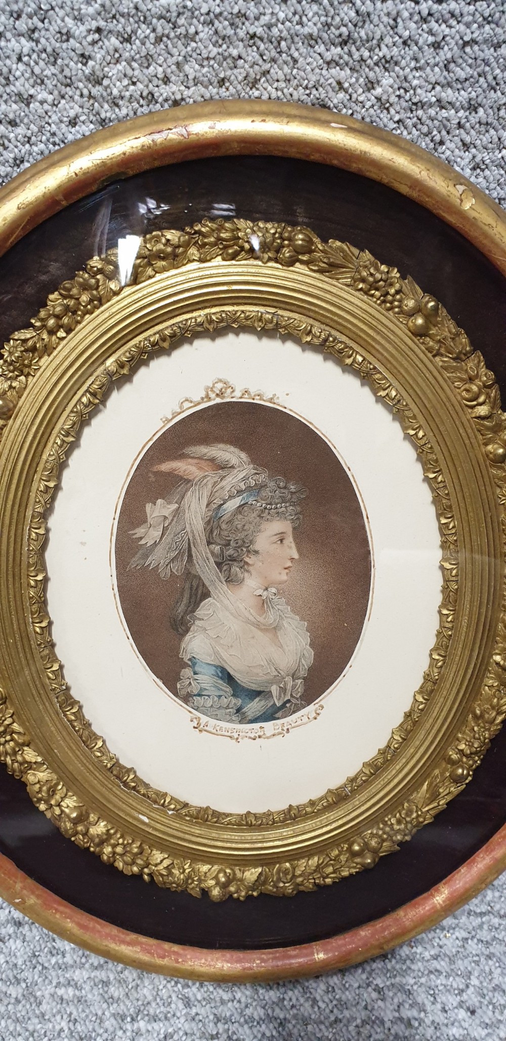 Regency Mezzotint 'A Kensington Beauty' View IV