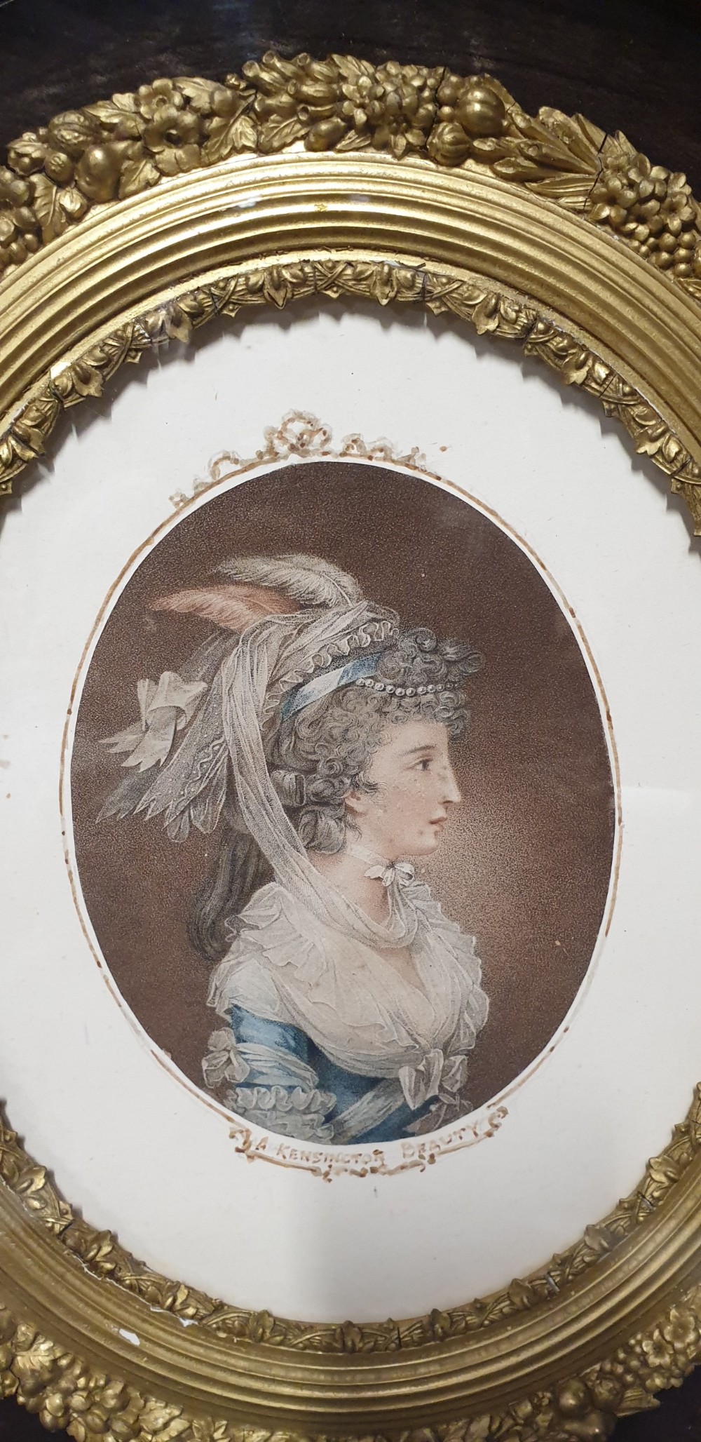 Regency Mezzotint 'A Kensington Beauty' View V