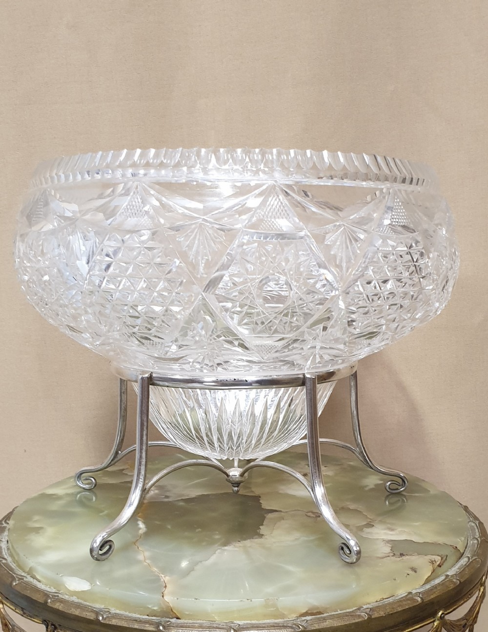 Massive Glass Fruit Punch Bowl