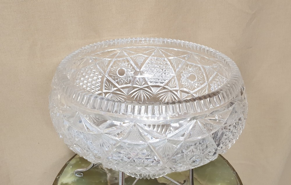 Massive Glass Fruit Punch Bowl View III