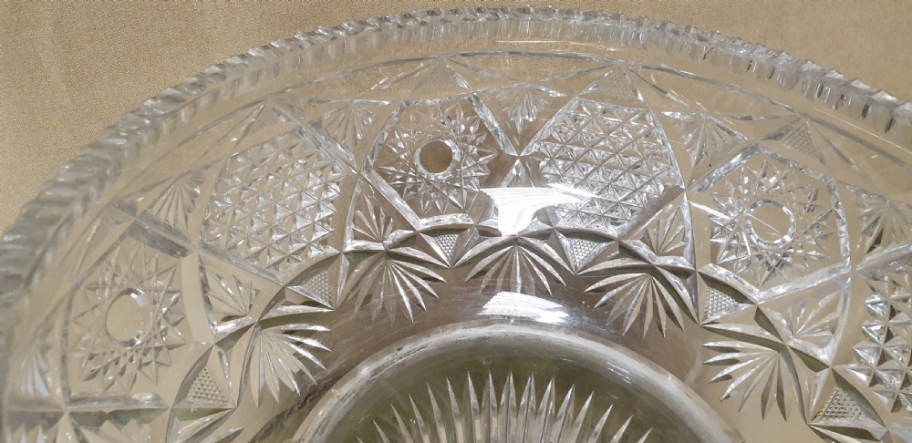 Massive Glass Fruit Punch Bowl View V