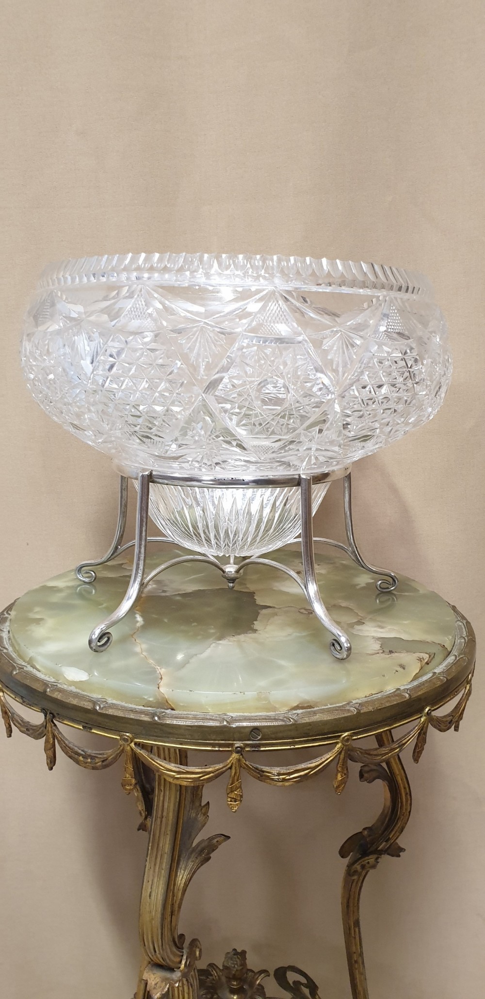 Massive Glass Fruit Punch Bowl View IX