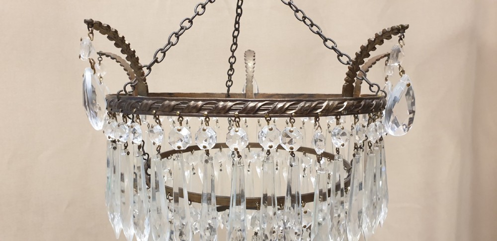 Four Tier Cut Crystal Light Fitting View II