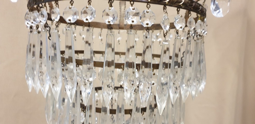 Four Tier Cut Crystal Light Fitting View III