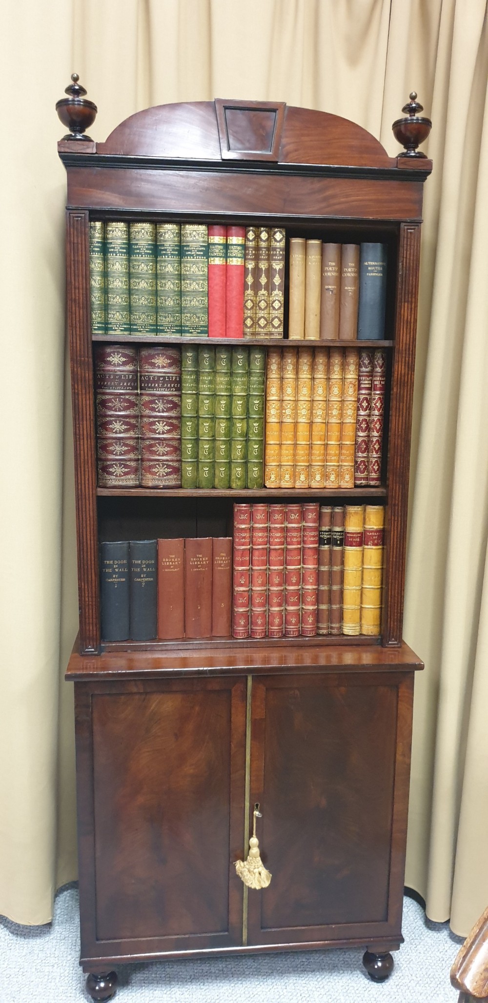 Regency Open Bookcase on Cupboard View II