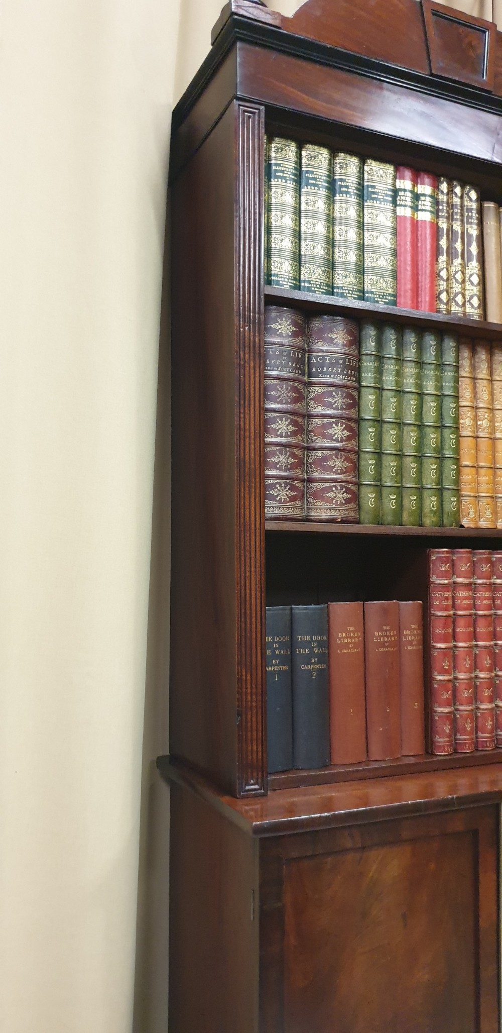 Regency Open Bookcase on Cupboard View III