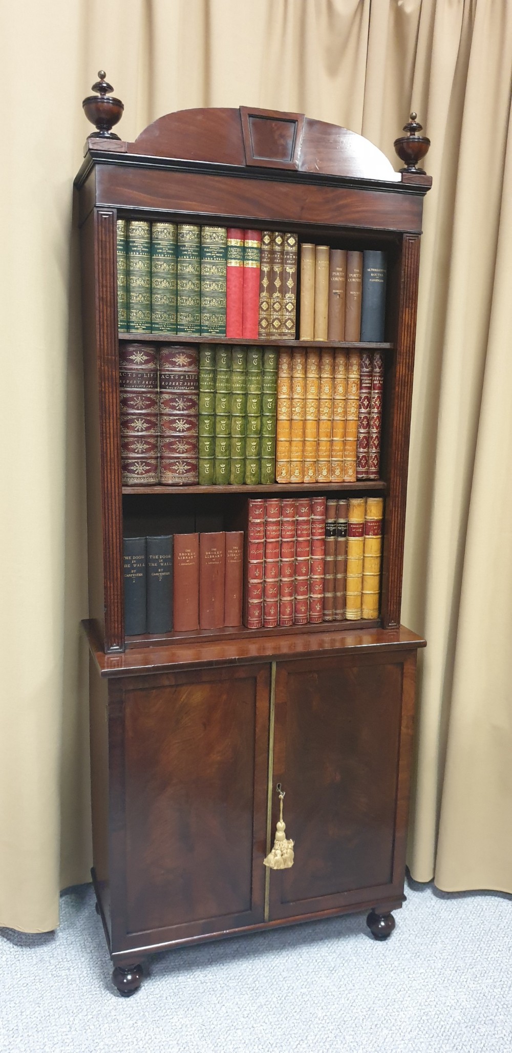 Regency Open Bookcase on Cupboard View XI