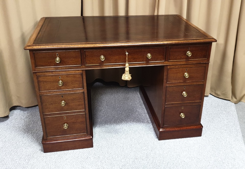 Top Quality  Mahogany Pedestal  Desk View II