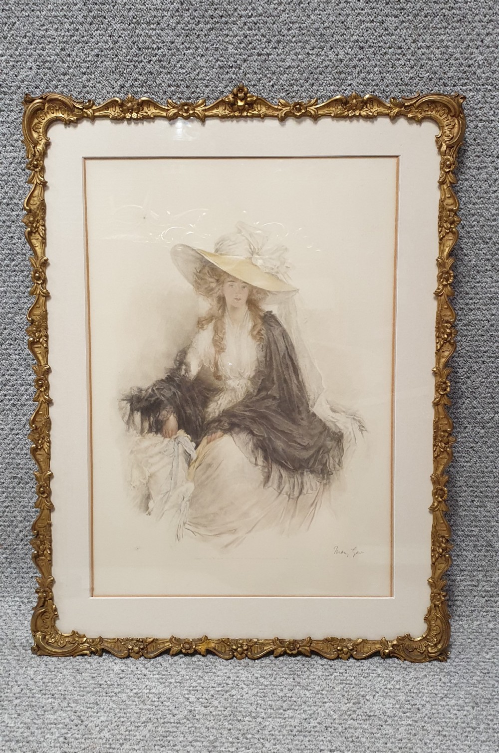 Coloured Lithograph Mary Louise Gow