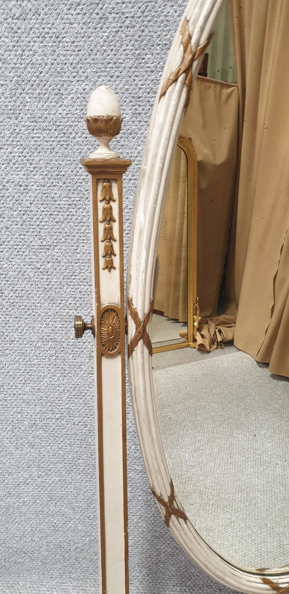 Regency Painted Cheval Mirror View VII