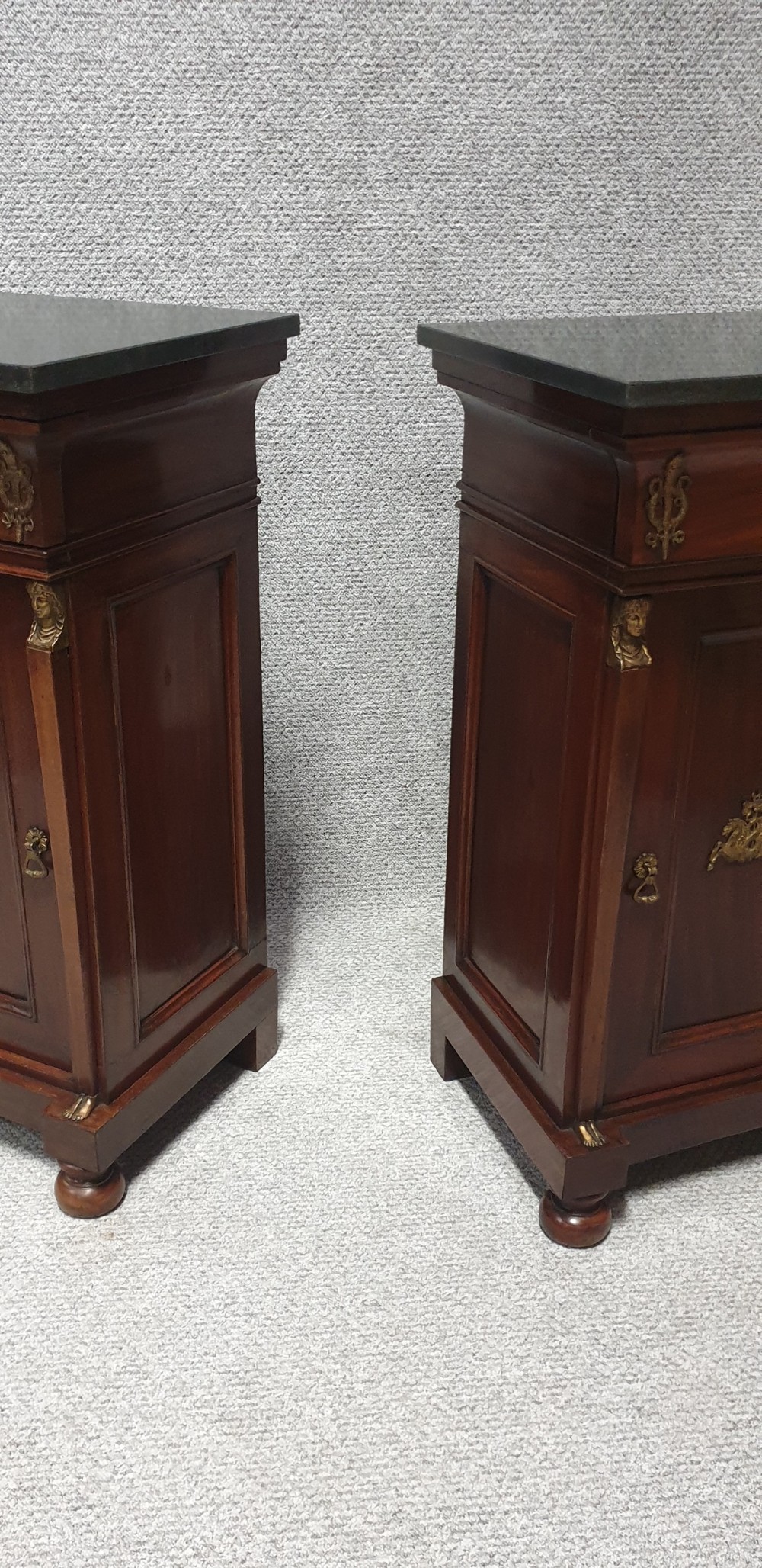 Superb Pair Empire Mahogany Cabinets View XII