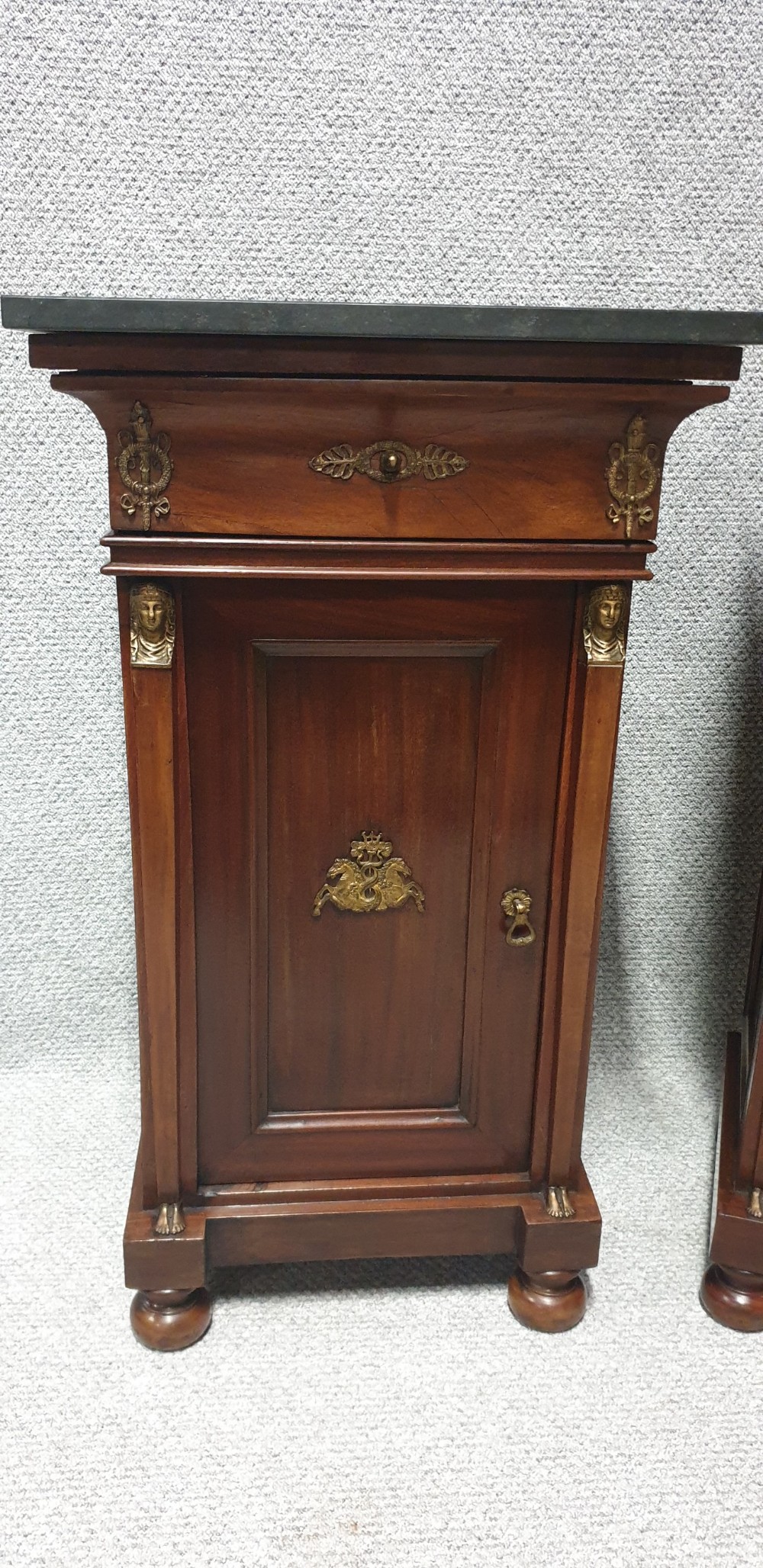 Superb Pair Empire Mahogany Cabinets View XVI