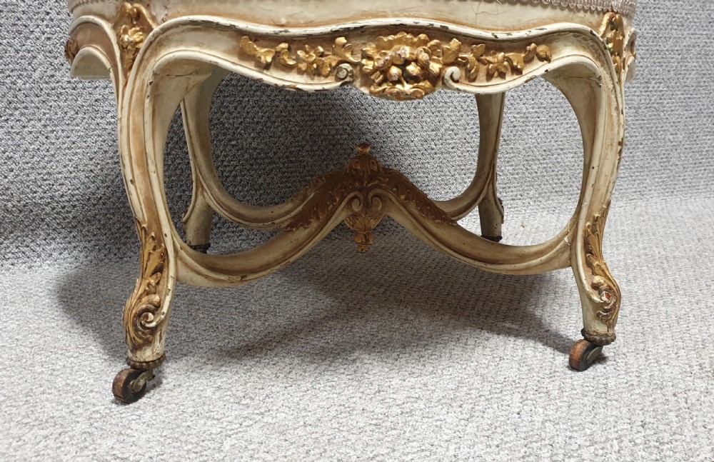 French Painted Round Stool View IV