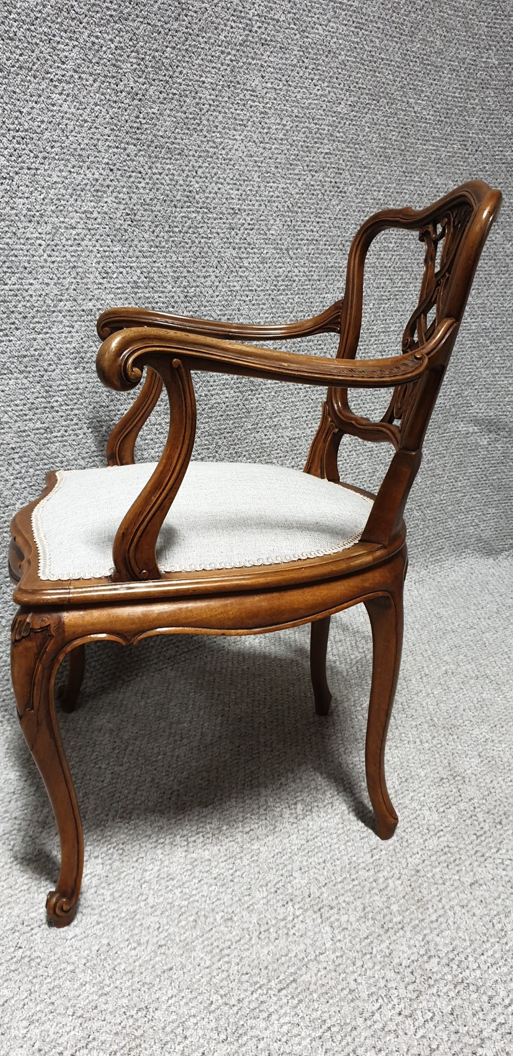 Pretty French Walnut Chair View VI