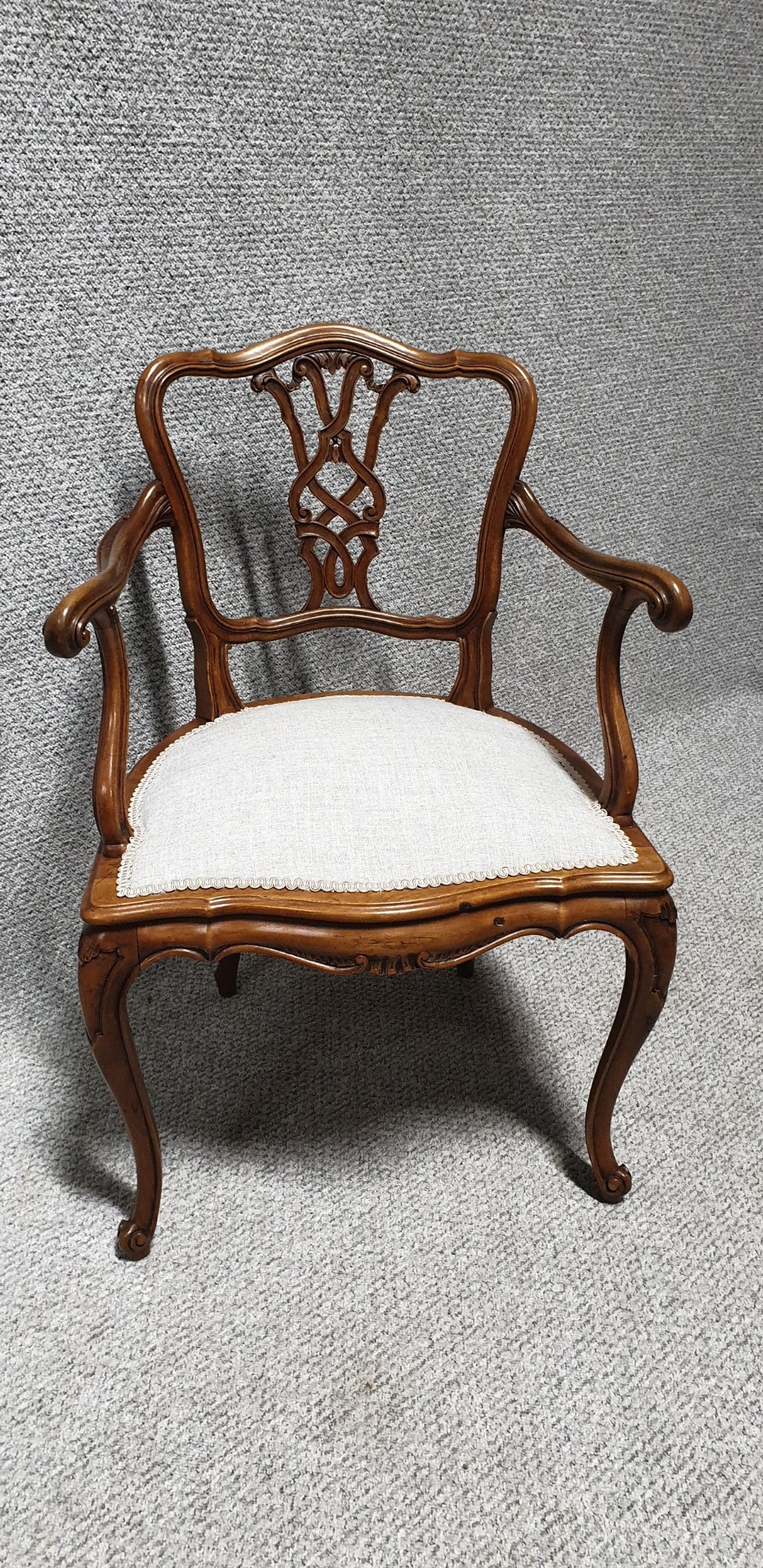 Pretty French Walnut Chair View IX