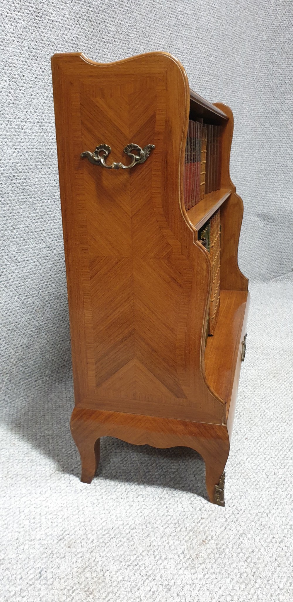 Pretty French Walnut Open Bookcase View V