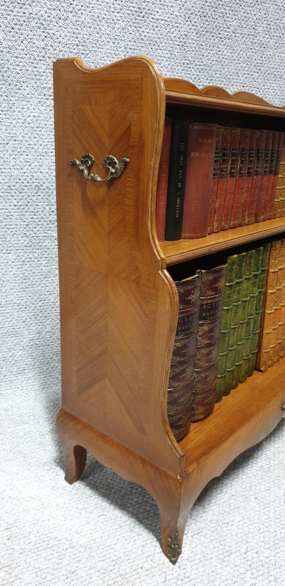 Pretty French Walnut Open Bookcase View VII