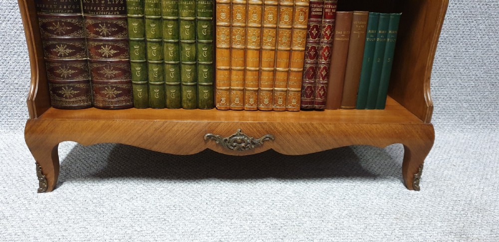 Pretty French Walnut Open Bookcase View IX