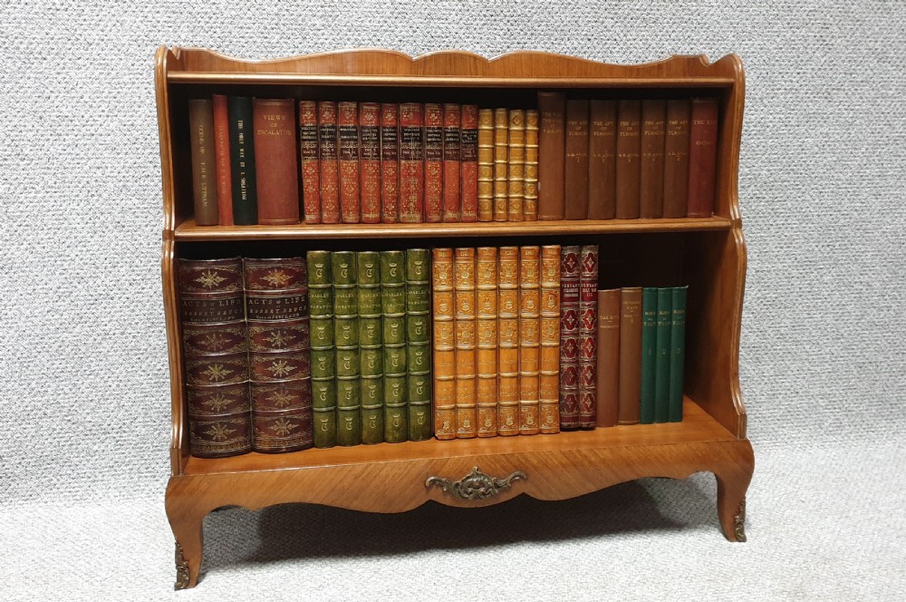 Pretty French Walnut Open Bookcase View X
