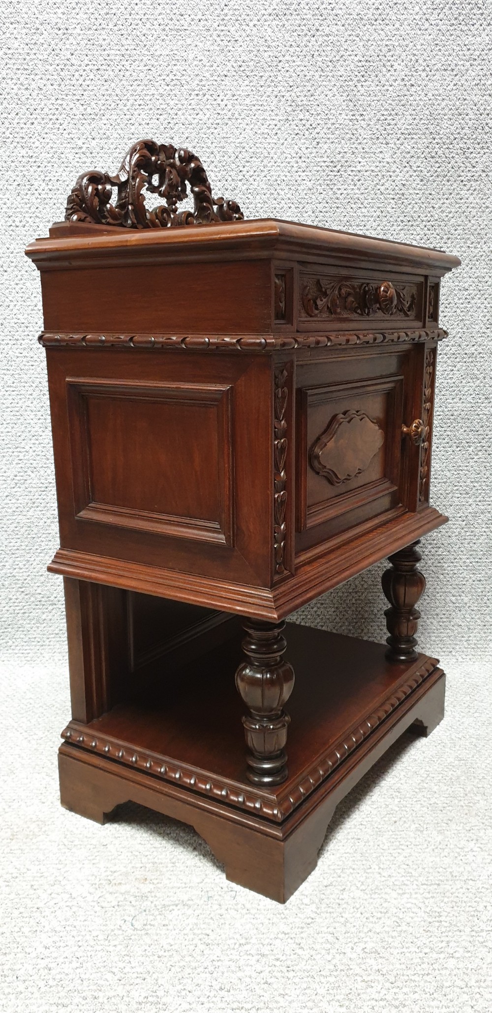 Pair French Walnut Bedside Cabinets View VII