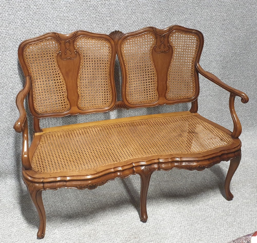 French Walnut Bergere Sofa