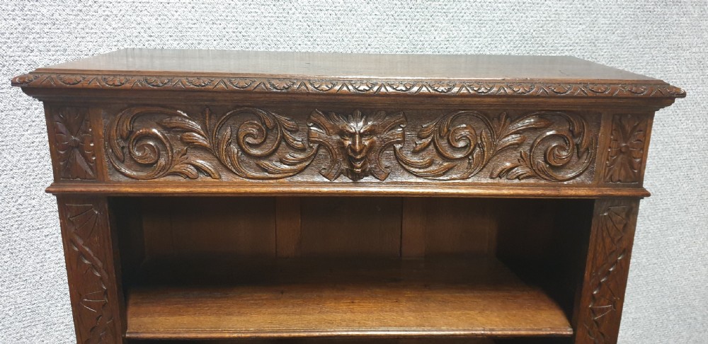 Solid Oak Adjustable Open Bookcase  View VI