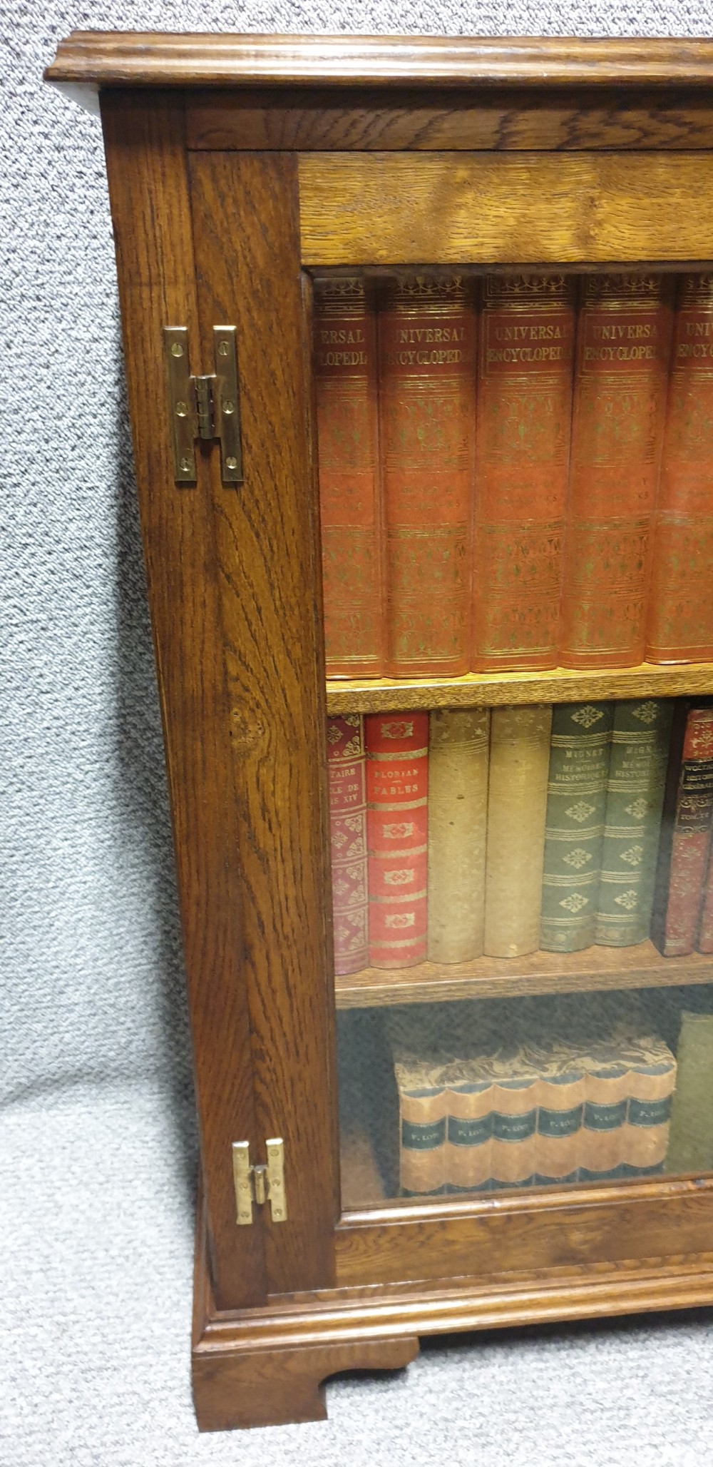 Solid Oak Low Adjustable Bookcase  View VI