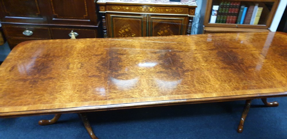 12 Seater Burr Walnut Dining Table View XIX