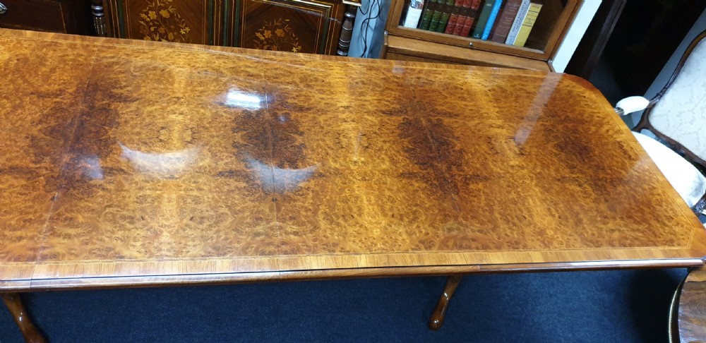 12 Seater Burr Walnut Dining Table View XX