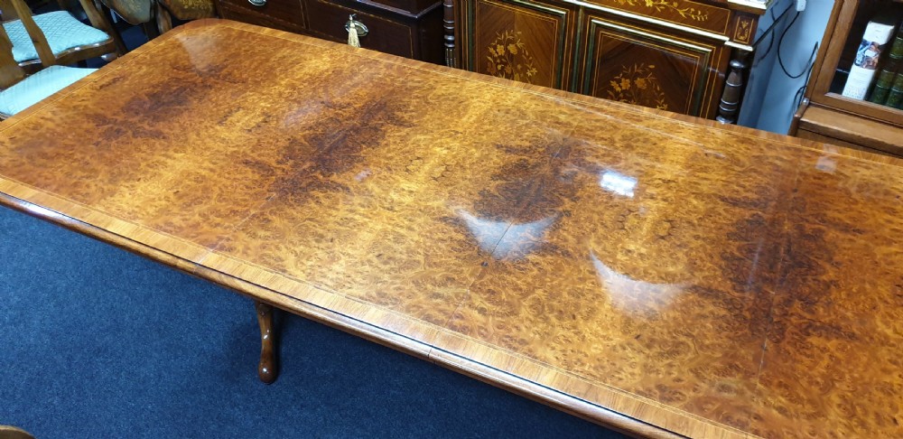 12 Seater Burr Walnut Dining Table View XXI