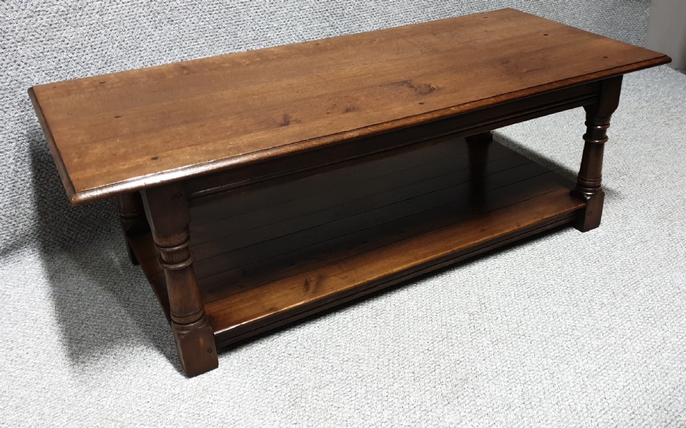 Super Plank Top Oak Coffee Table View IV