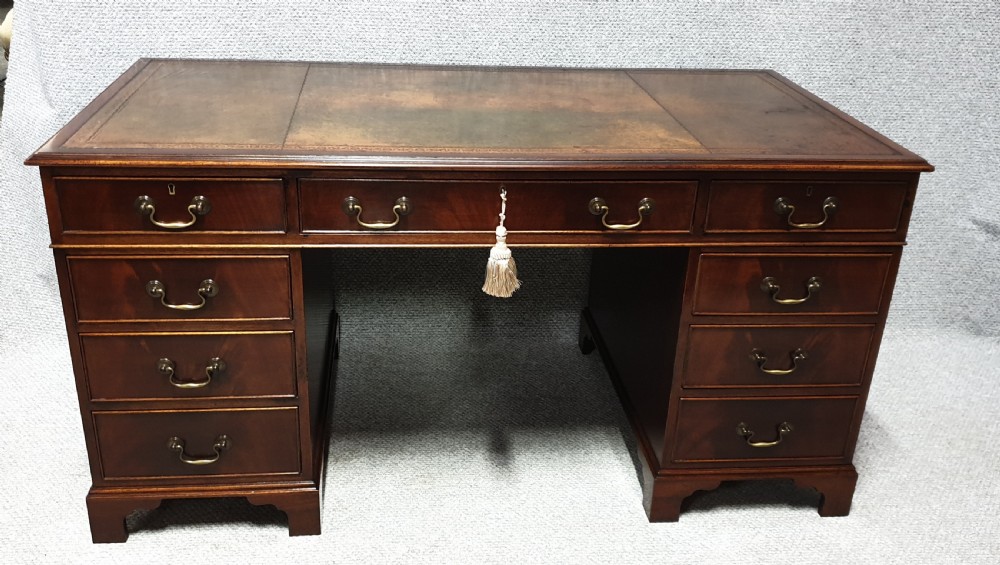 Georgian Mahogany Pedestal Desk View II