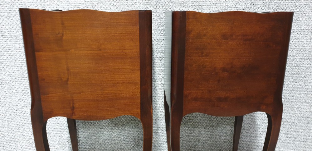 Pair French Mahogany Bedside Cabinets View IV