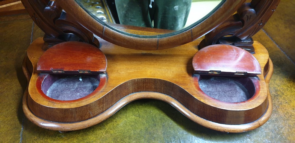 Victorian Mahogany Toilet  Mirror  View II