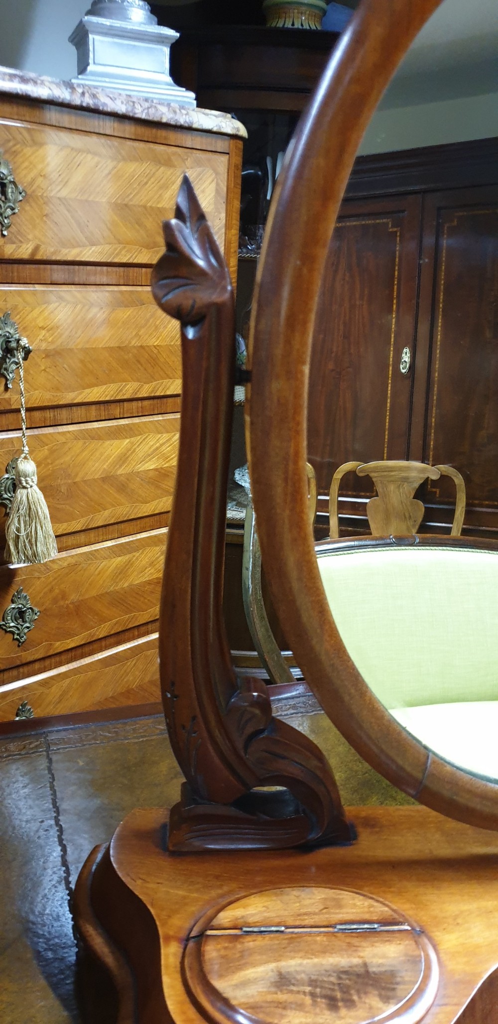 Victorian Mahogany Toilet  Mirror  View III