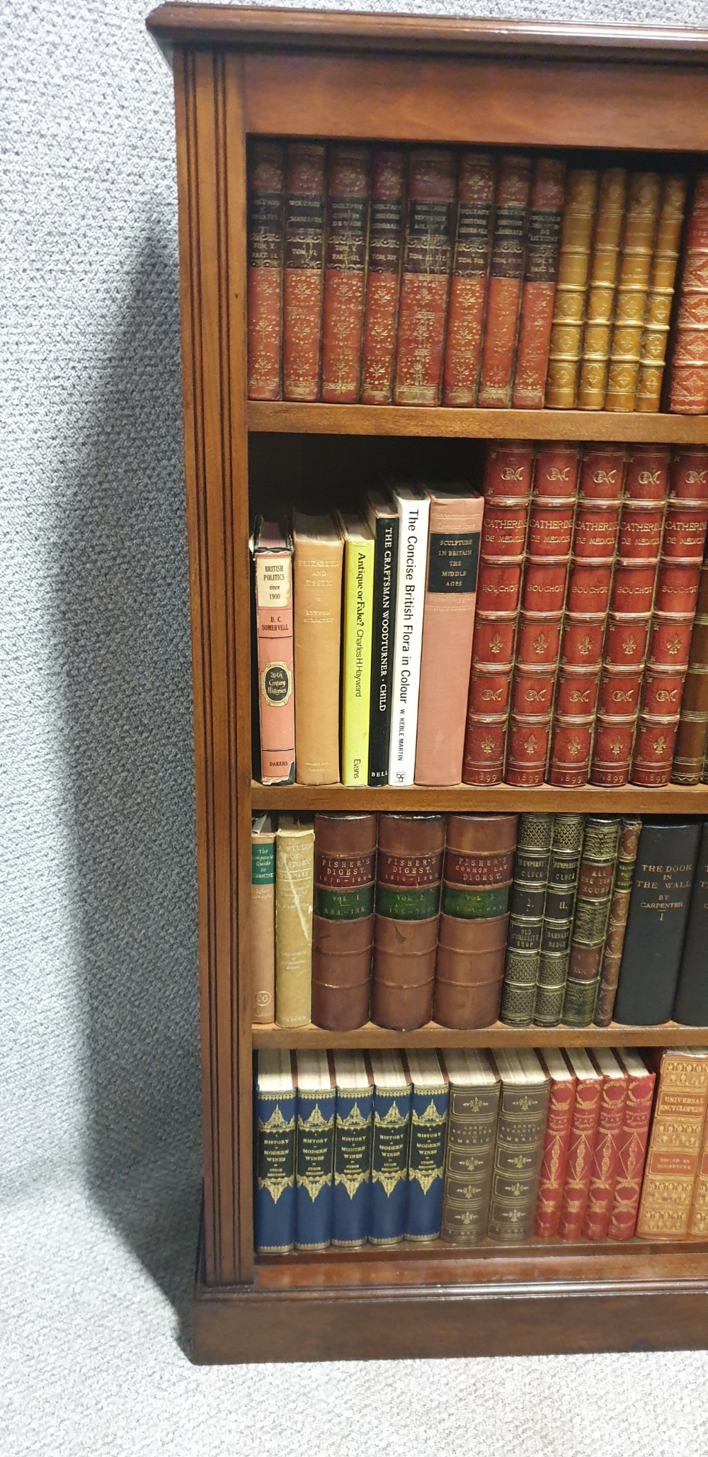 Excellent Quality Walnut Open Bookcase View IV