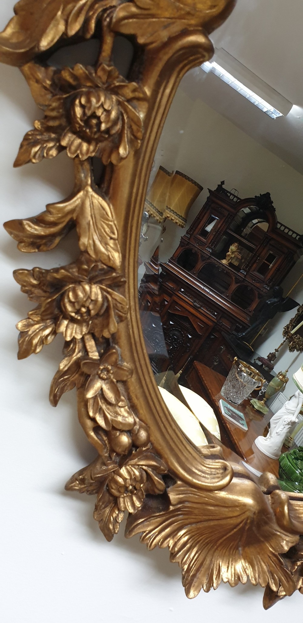 Fabulous Oval Gilt Mirror View V