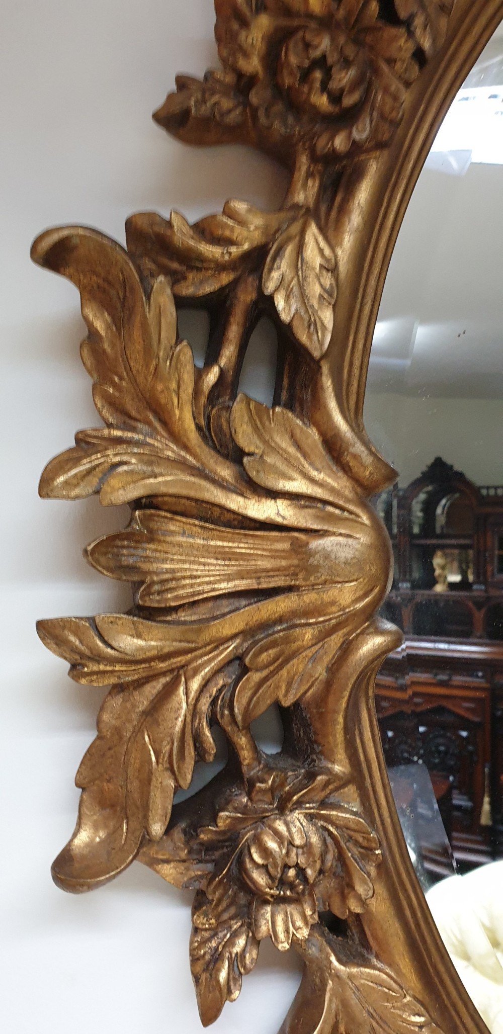 Fabulous Oval Gilt Mirror View VI