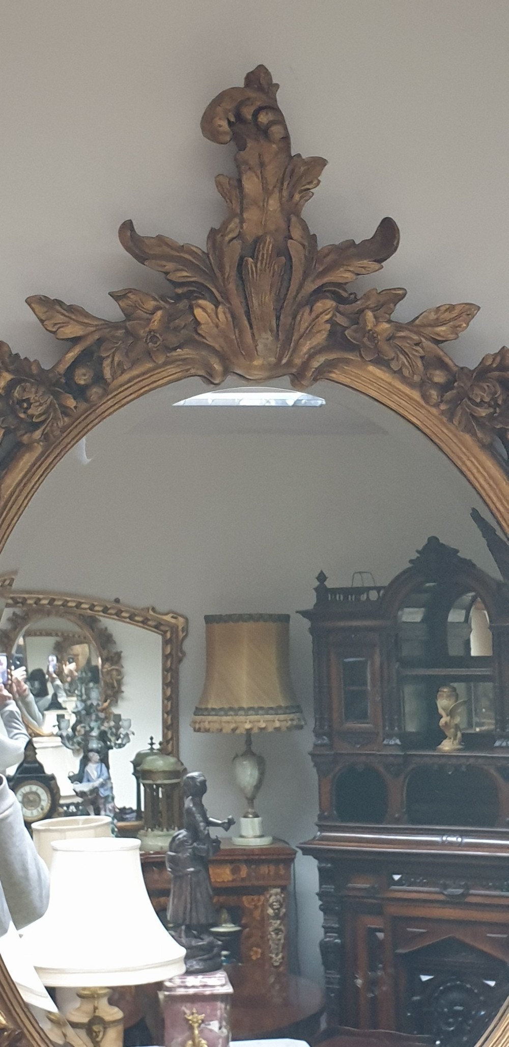 Fabulous Oval Gilt Mirror View VII