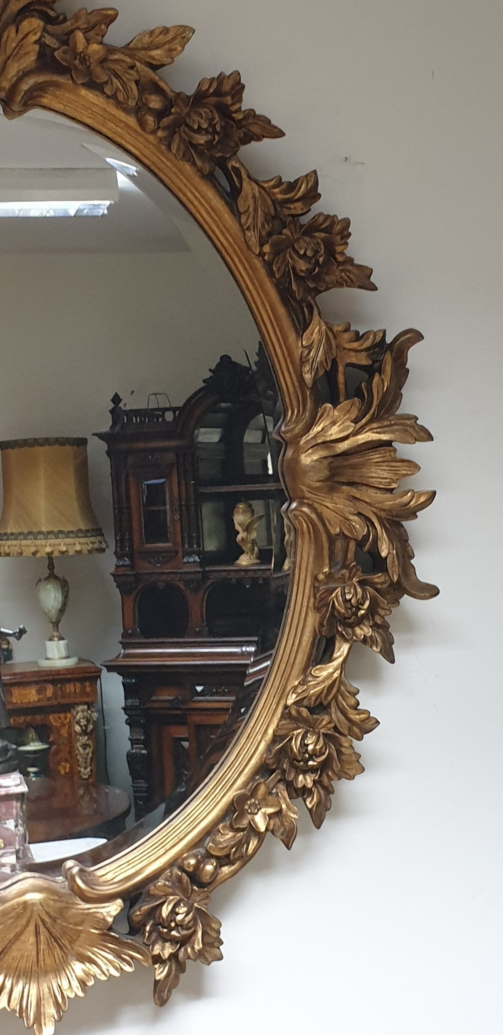 Fabulous Oval Gilt Mirror View VIII