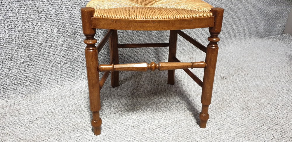 Set Six French Cherry Kitchen Dining Chairs View IX
